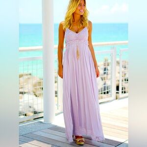 NWT Pink Lily Elegant Lavender Maxi Dress